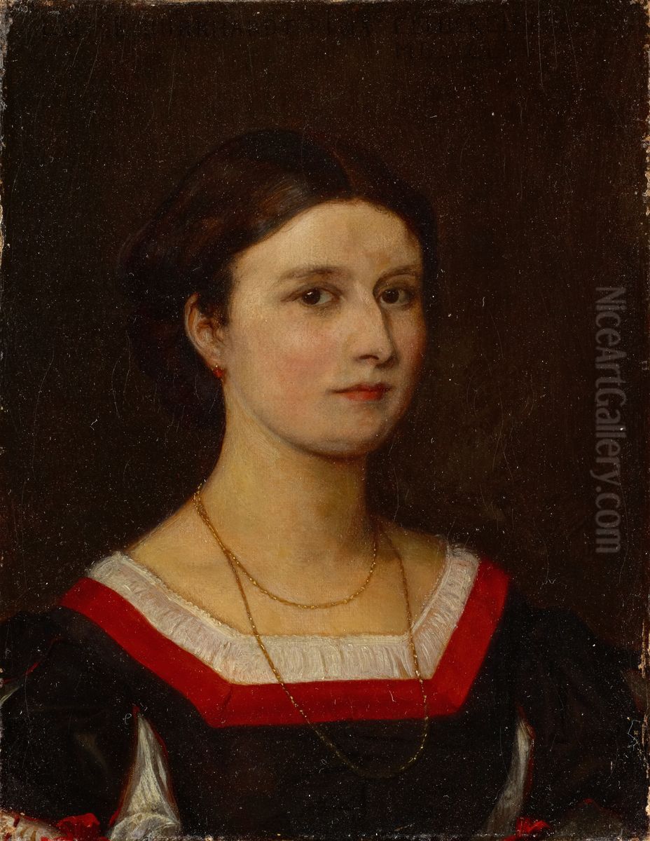 Portrait of Luise Bachofen-Burckhardt Oil Painting by Ernst Stuckelberg