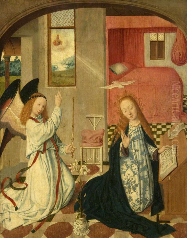 The Annunciation Oil Painting by Master of the Brunswick Diptych
