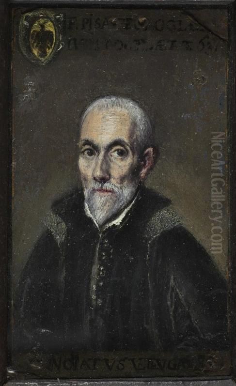 Portrait of Francisco de Pisa Oil Painting by El Greco
