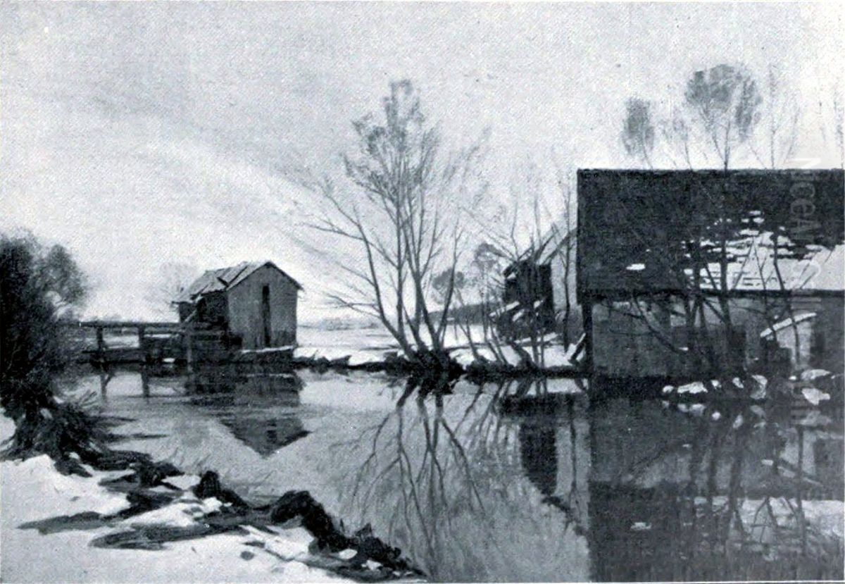 Am Stauwehr Oil Painting by Otto Strutzel