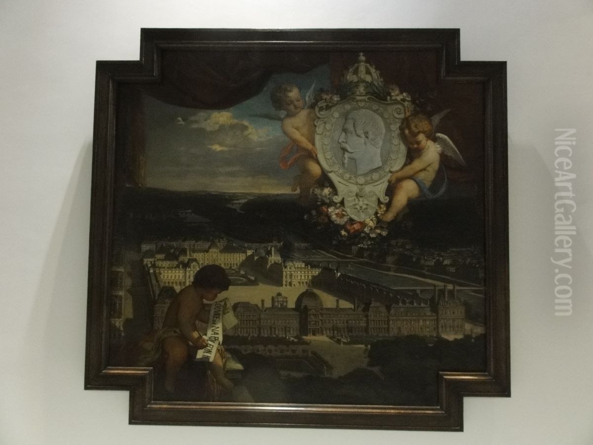 Le Louvre de Napoleon III Oil Painting by Victor Chavet