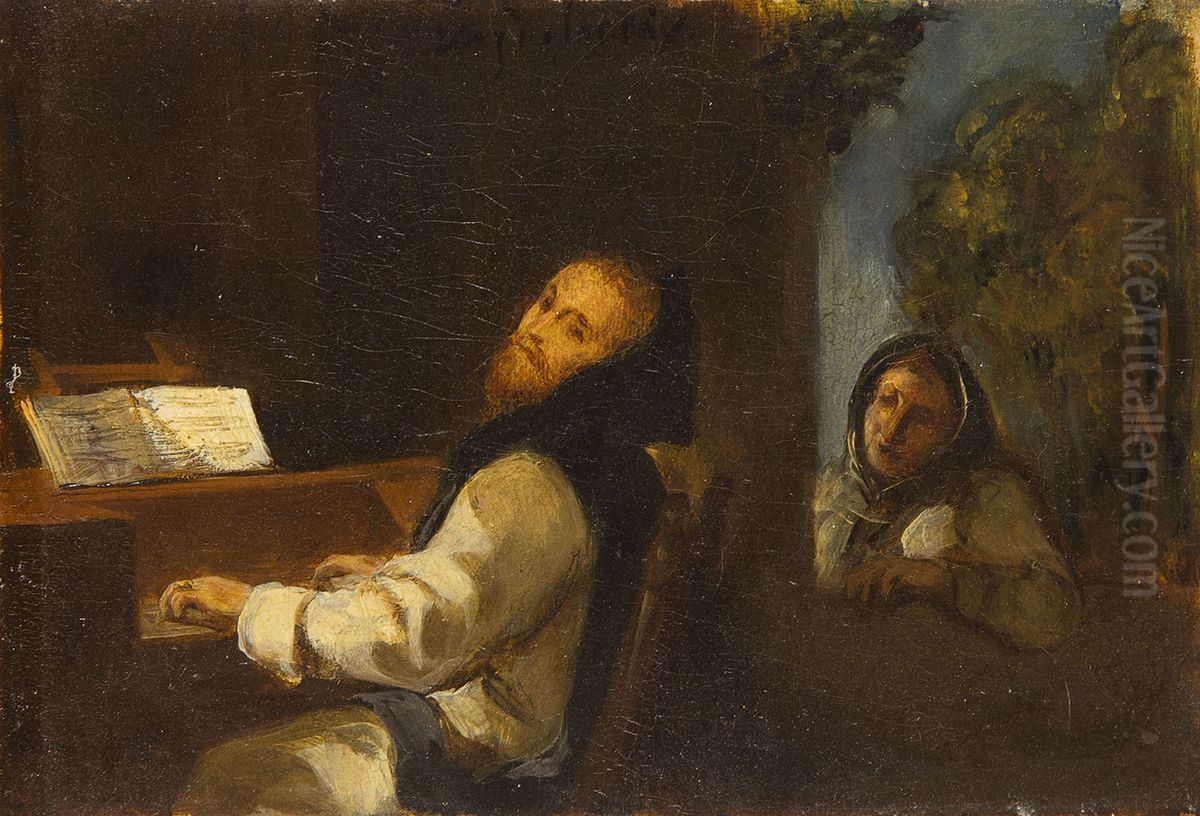 Charles-Quint au monastere de Yuste Oil Painting by Eugene Delacroix