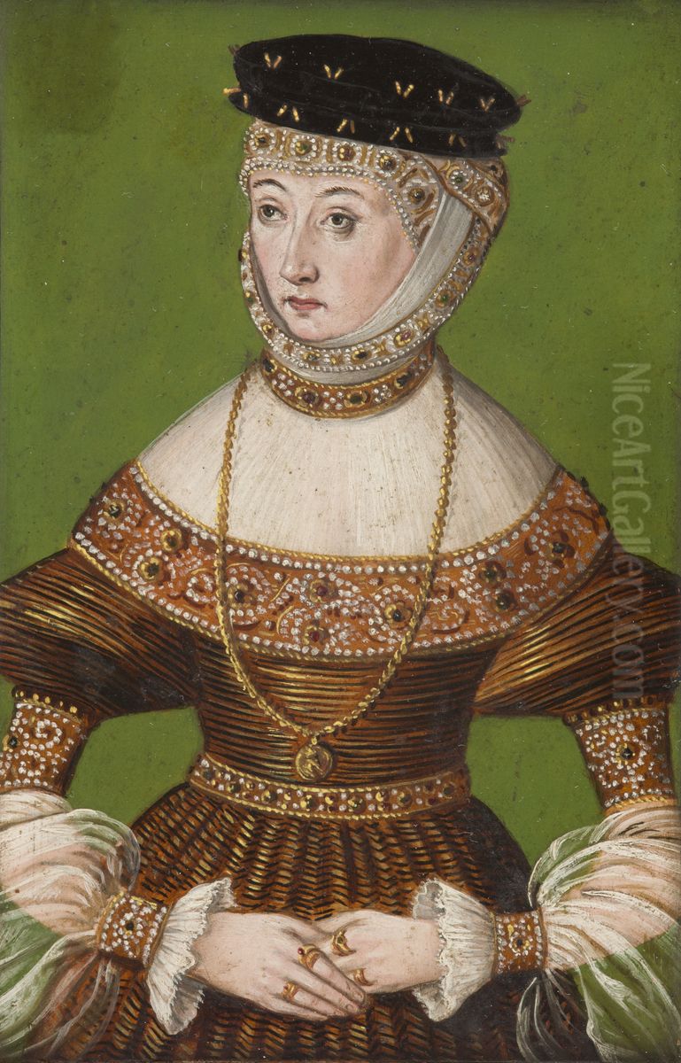 Portrait of Barbara Radziwill Oil Painting by Lucas The Younger Cranach