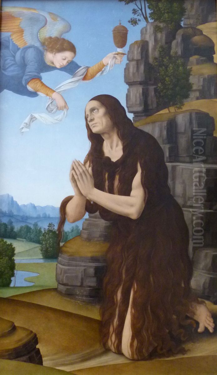 Die heilige Maria Agyptiaca Oil Painting by Lorenzo Di Credi