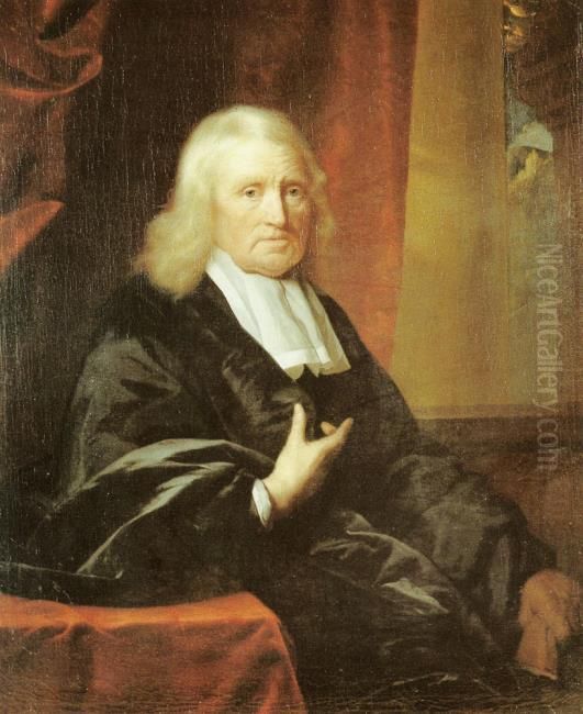 Portrait of Johan Hallincq (1616-1706) Oil Painting by Godfried Schalcken