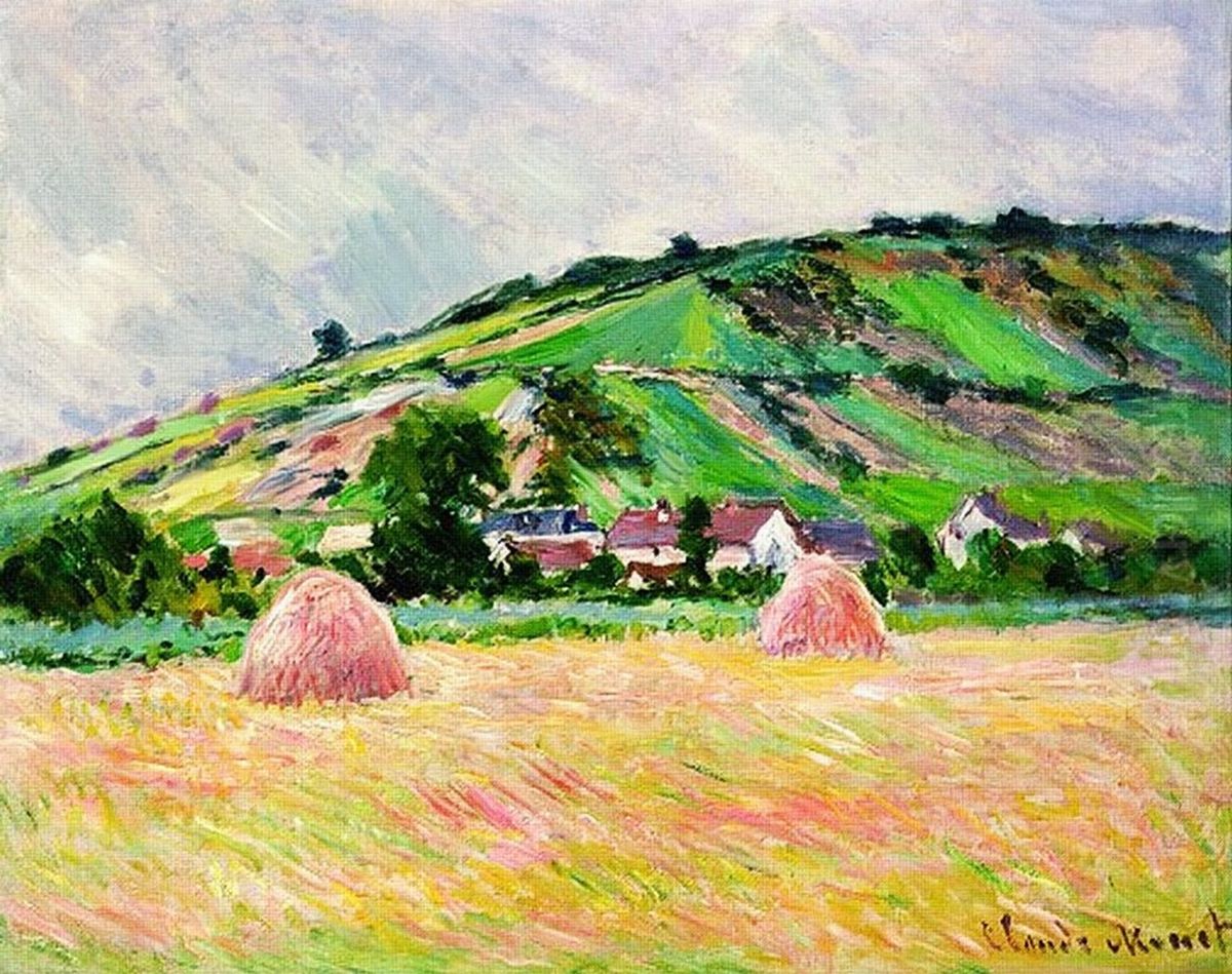Blick auf Giverny Oil Painting by Claude Oscar Monet
