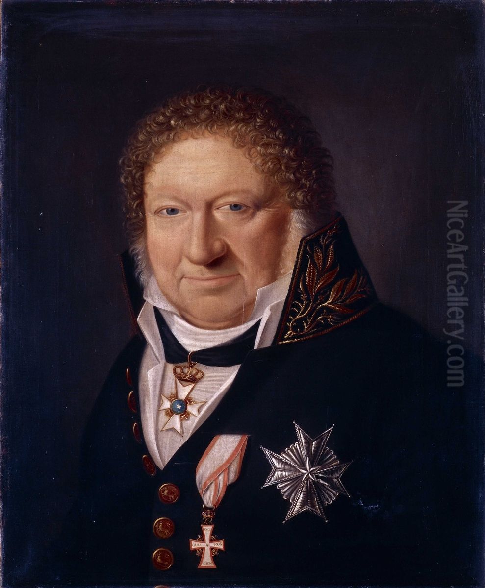 Portrait of Johan Randulf Bull Oil Painting by Jacob Munch