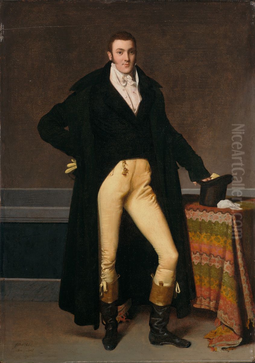 Joseph-Antoine de Nogent Oil Painting by Jean Auguste Dominique Ingres
