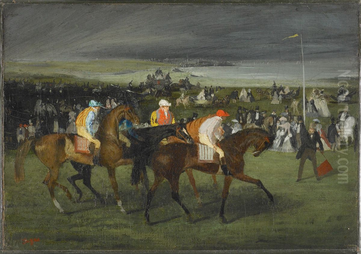 The Start Oil Painting by Edgar Degas