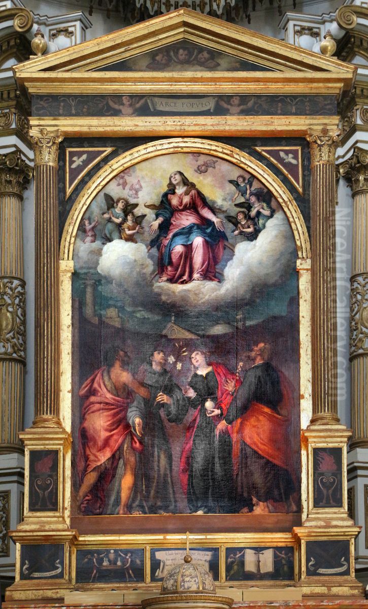Mogliano Altarpiece Oil Painting by Lorenzo Lotto