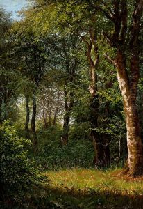 Lysning i en skov (Solfyldt plet i skoven).