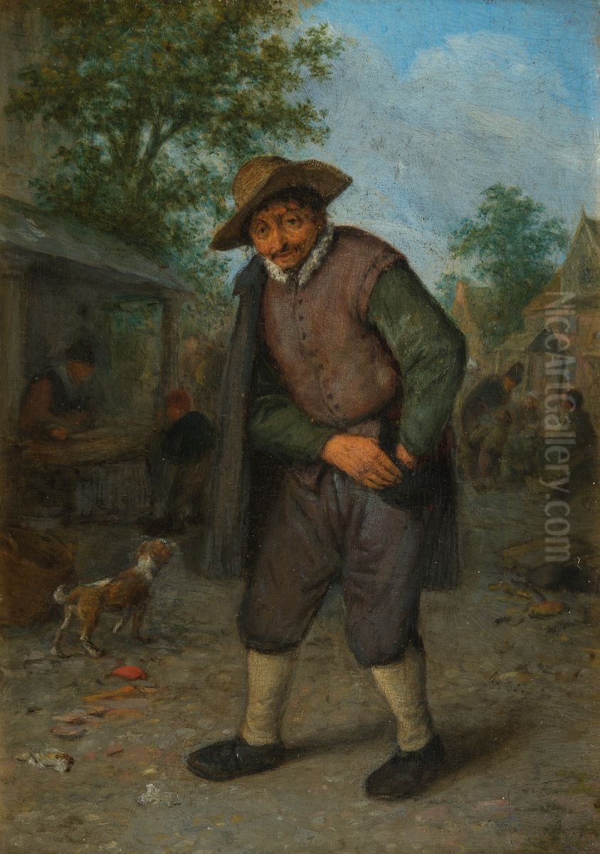 The sense of Touch (from a series of the Five Senses) Oil Painting by Adriaen van Ostade