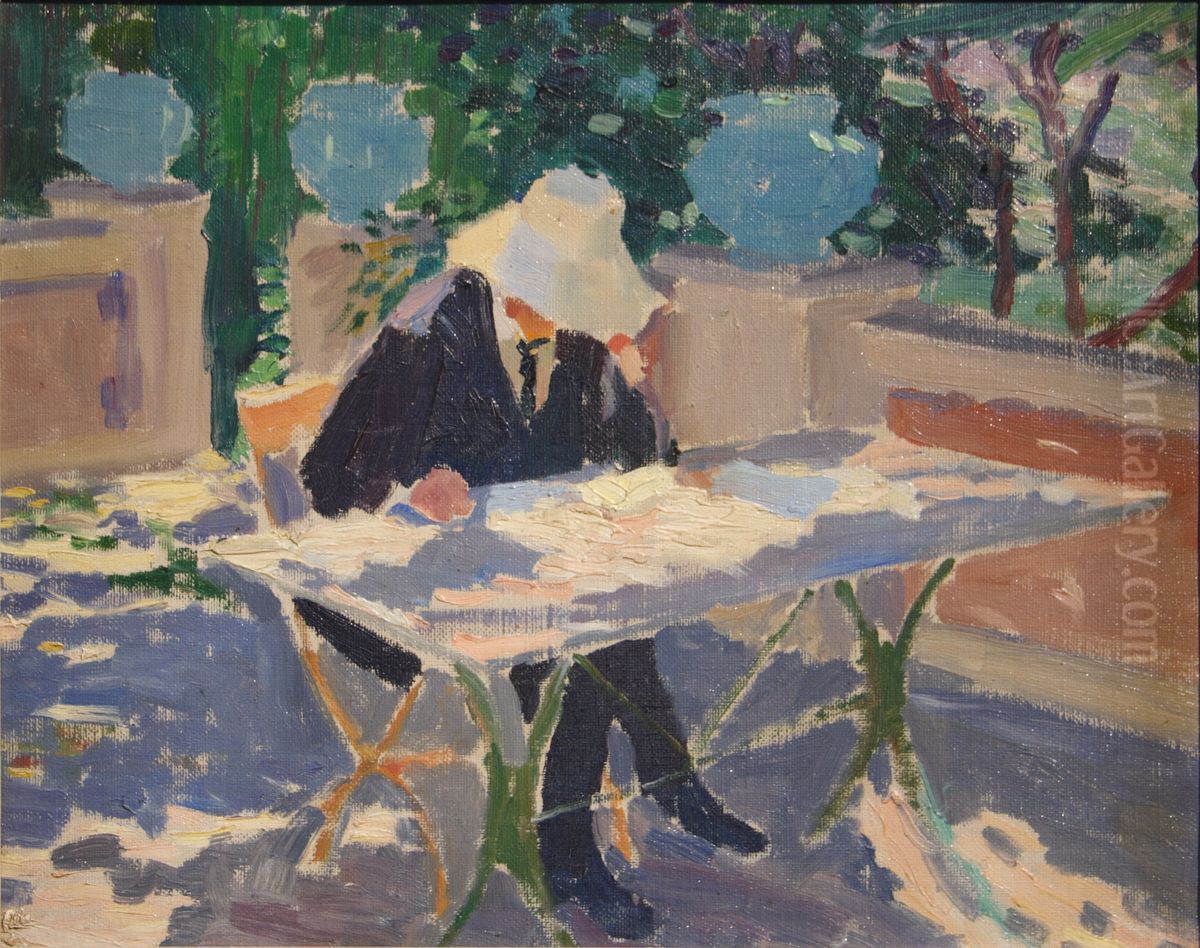 Lumiere d'ete a Cagnes sur mer Oil Painting by Georges Emile Lebacq