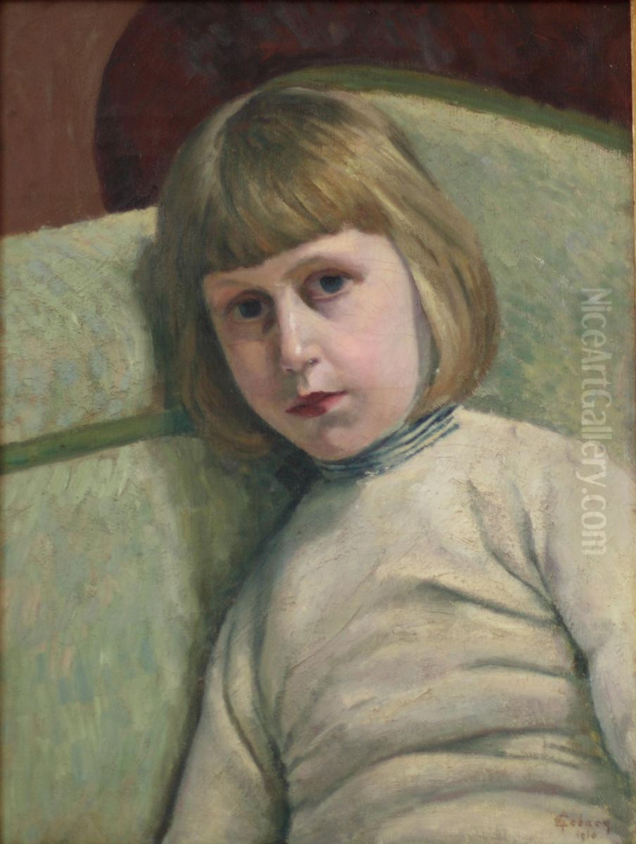 Portrait de Georges, fils de Georges-Emile Lebacq Oil Painting by Georges Emile Lebacq