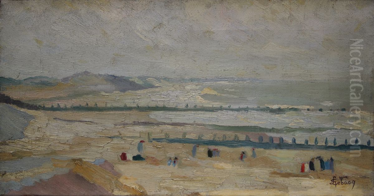 Dunes (Flandre) Oil Painting by Georges Emile Lebacq