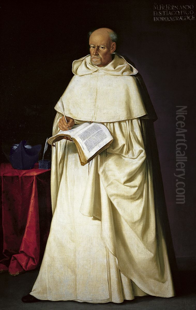 Fray Hernando de Santiago Oil Painting by Francisco De Zurbaran