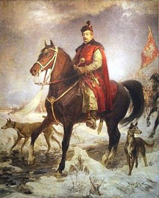 Jan Zamoyski Hetman Oil Painting by Jan Styka