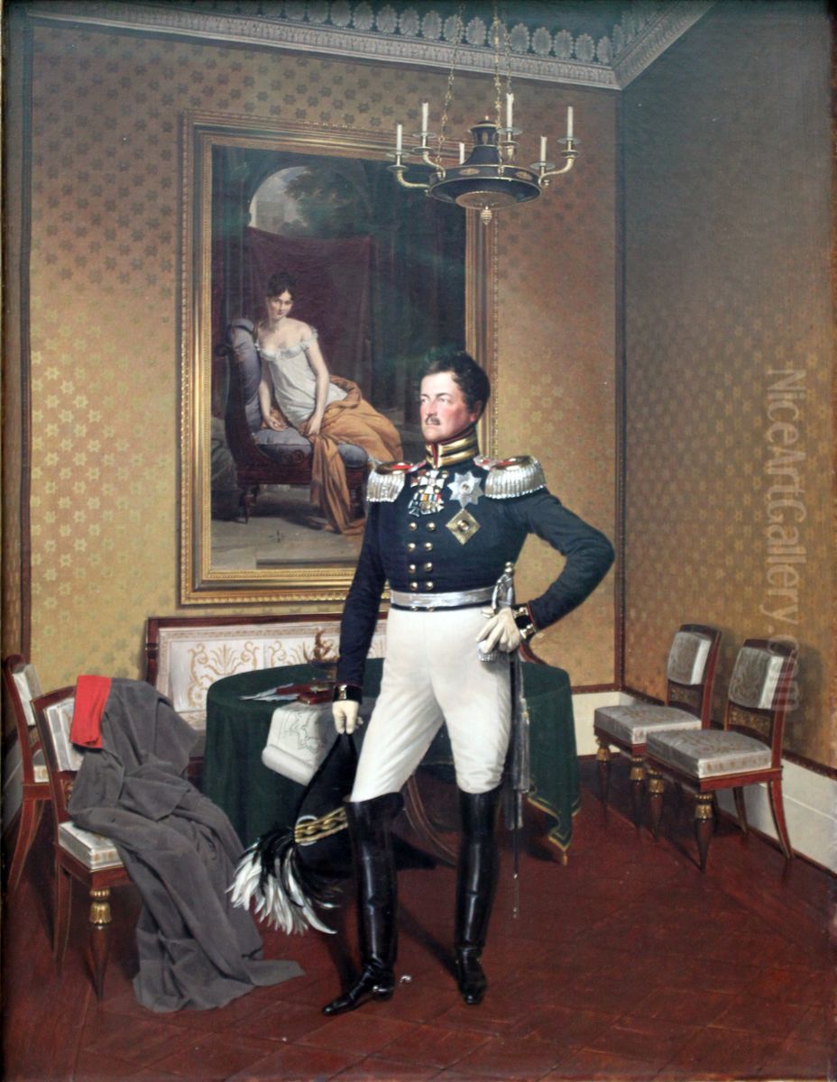 Prinz August von Preussen Oil Painting by Franz Kruger