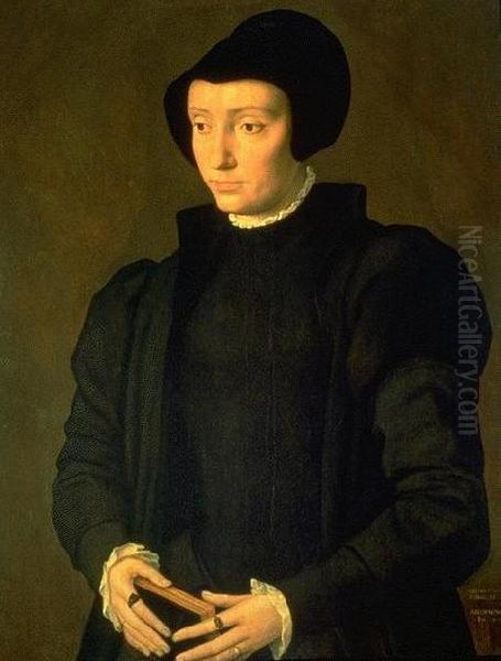 Christina of Denmark Oil Painting by Michiel Coxie