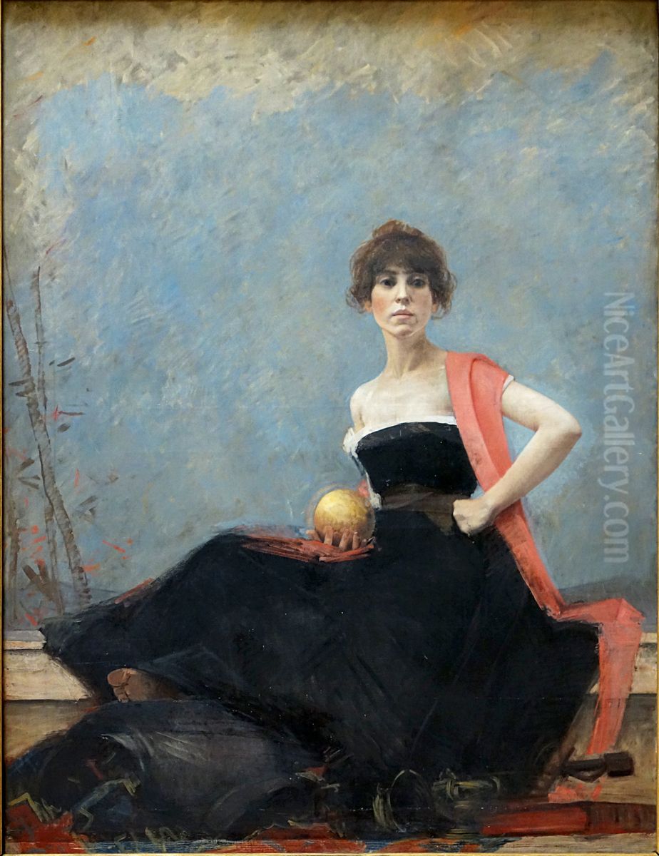 Vanity Oil Painting by Alfred Agache