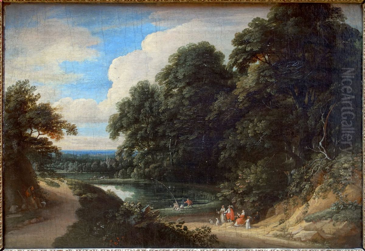 Etang a la lisiere d'un bois Oil Painting by Jacques d'Arthois
