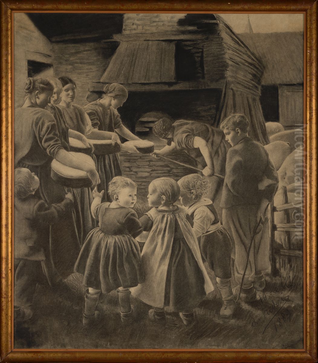 De Oven Oil Painting by Leon Frederic