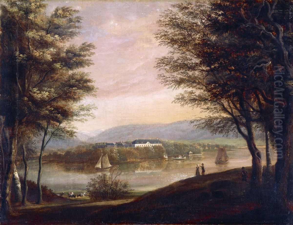Bogstad gard Oil Painting by Carl Frederik Vogt