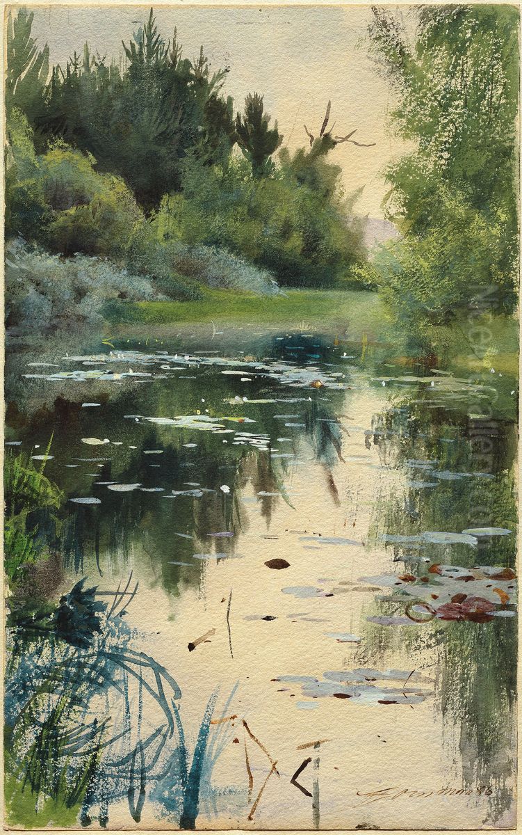 Landskap studie av Mora Oil Painting by Anders Zorn