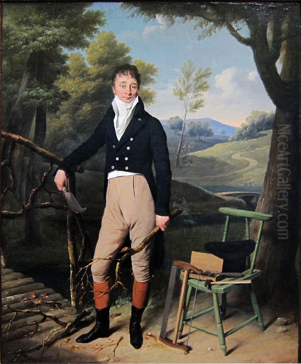 Portrait of Charles d'Aucourt de Saint-Just Oil Painting by Louis-Leopold Boilly