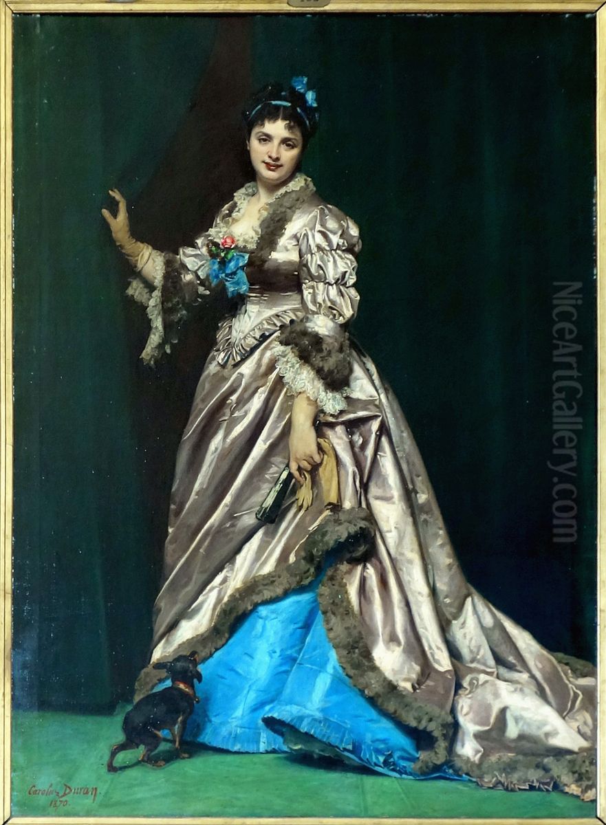 Portrait of Madame Ernest Feydeau Oil Painting by Carolus-Duran