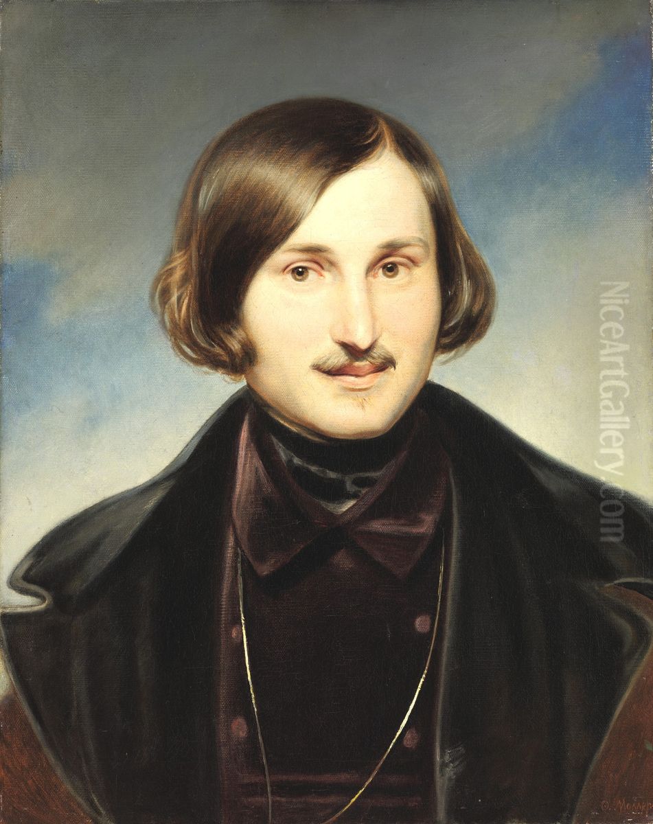 Portrait ofNikolai Gogol Oil Painting by Otto Friedrich Theodor von Moller