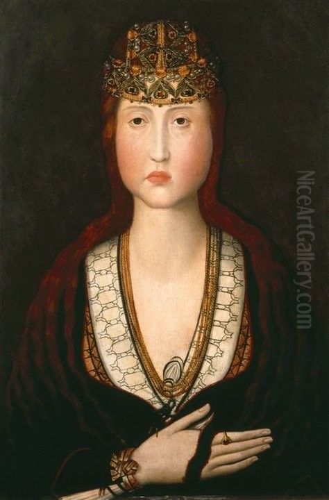 Blessed Joan of PortugalDeutsch:selige Johanna Oil Painting by Nuno Goncalves