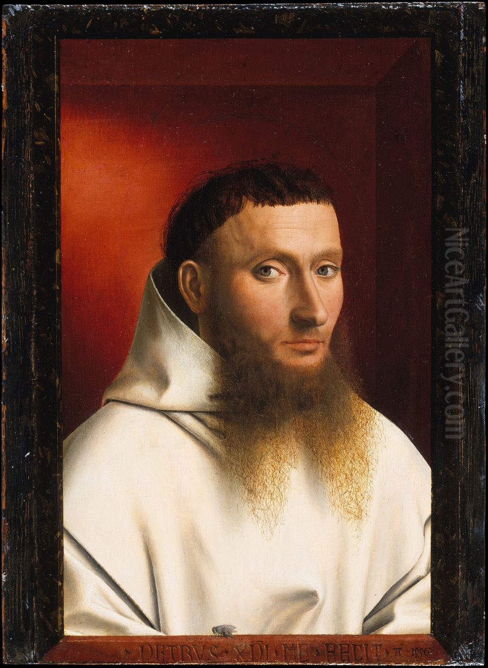 Portrait of a Carthusian Oil Painting by Petrus Christus