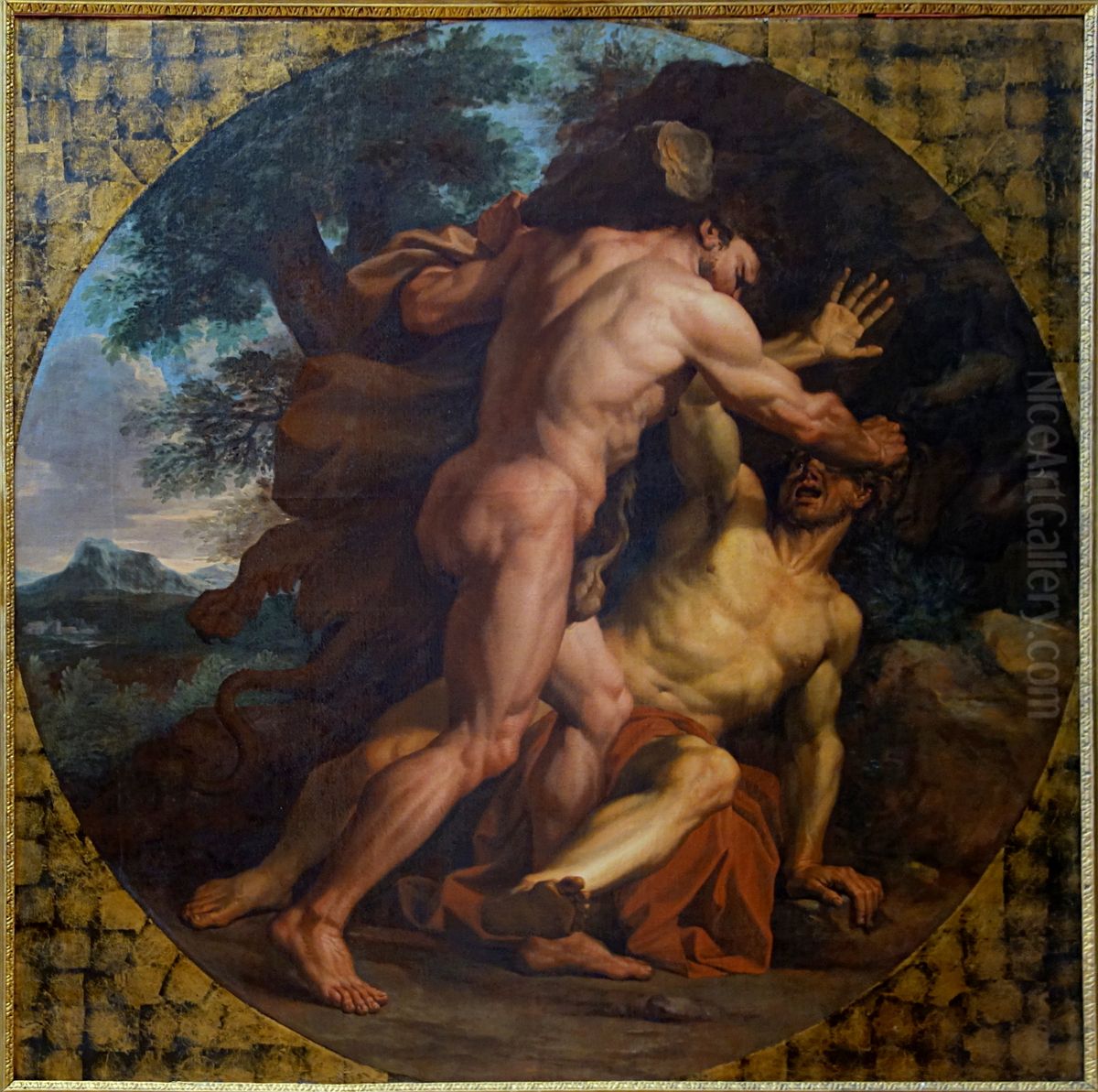HerculesFighting Achelous Oil Painting by Noel Coypel