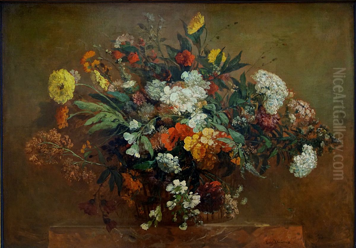 Bouquet of Wildflowers Oil Painting by Eugene Delacroix