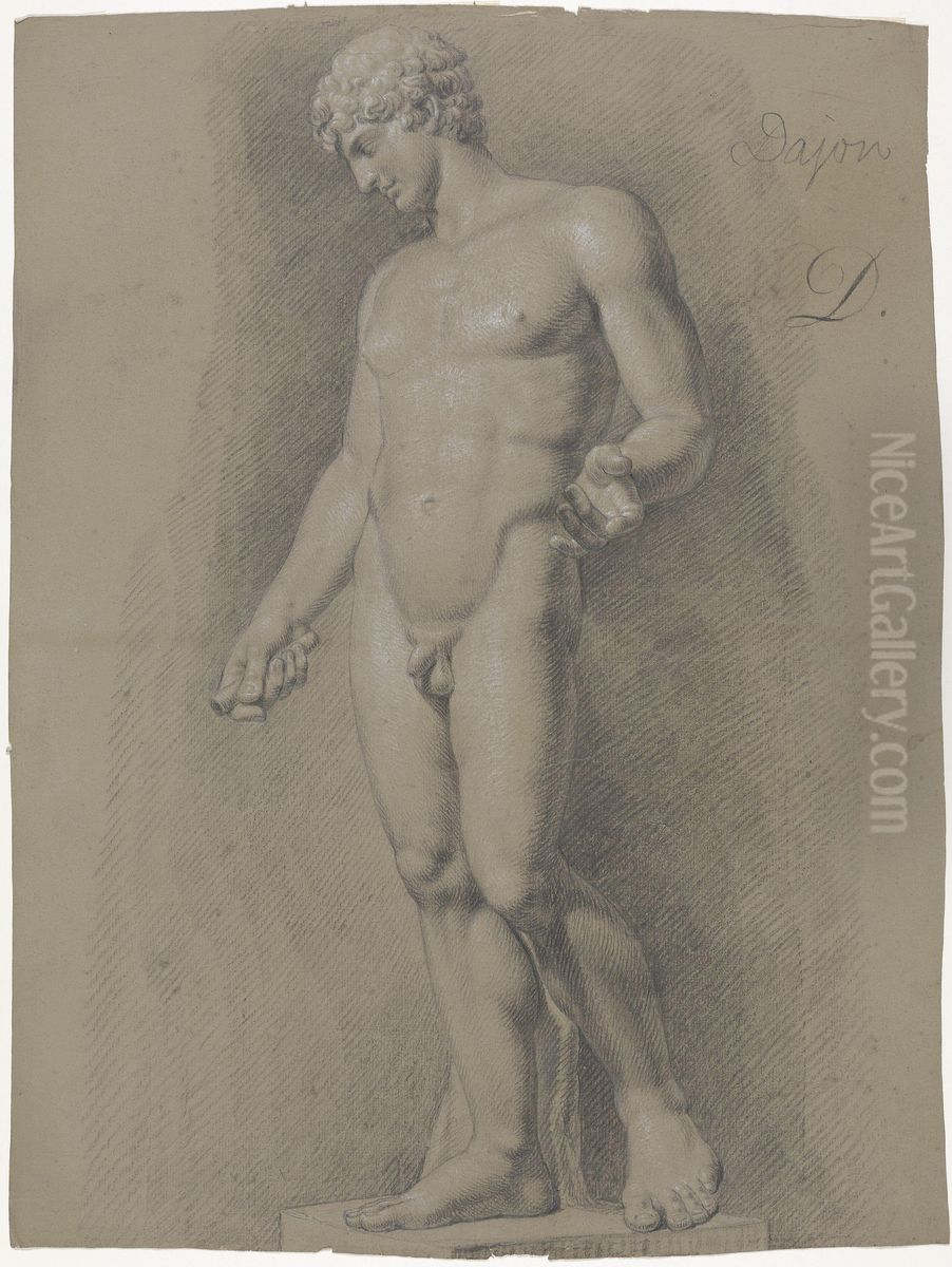 Antinous fra Capitol Oil Painting by Johan Wilhelm Ludwig Dahl
