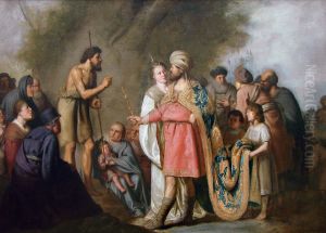 Saint Jean Baptiste prechant devant Herode Antipas