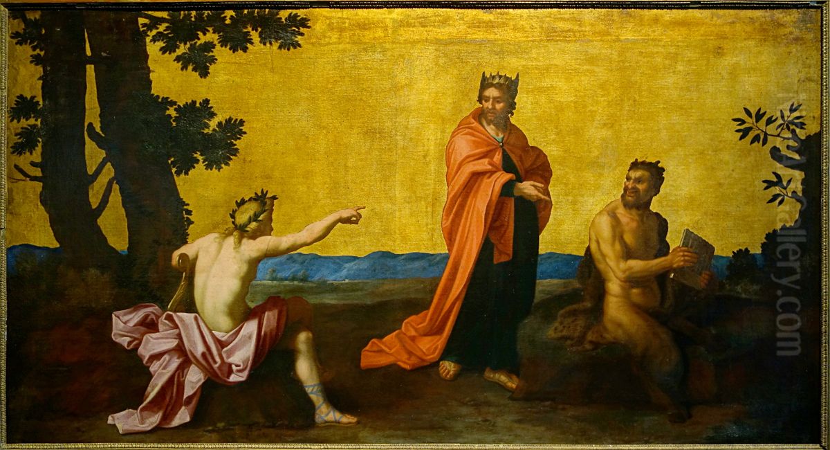 Le jugement de Midas Oil Painting by Nicolas Mignard