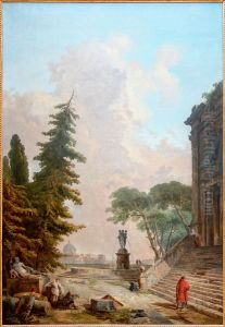Terrasse d'un palais a Rome