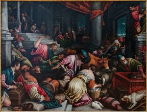 Jesus chassant les marchands du Temple