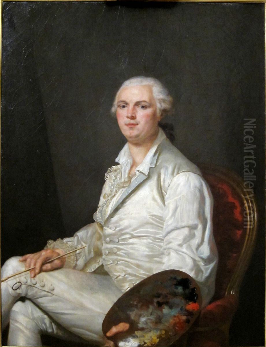Portrait of Piat-Joseph Sauvage (1744-1818) Oil Painting by Louis Desire Joseph Donve