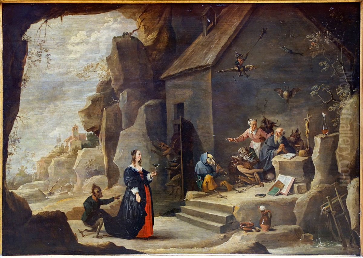 La tentation de saint Antoine Oil Painting by David Teniers the Younger