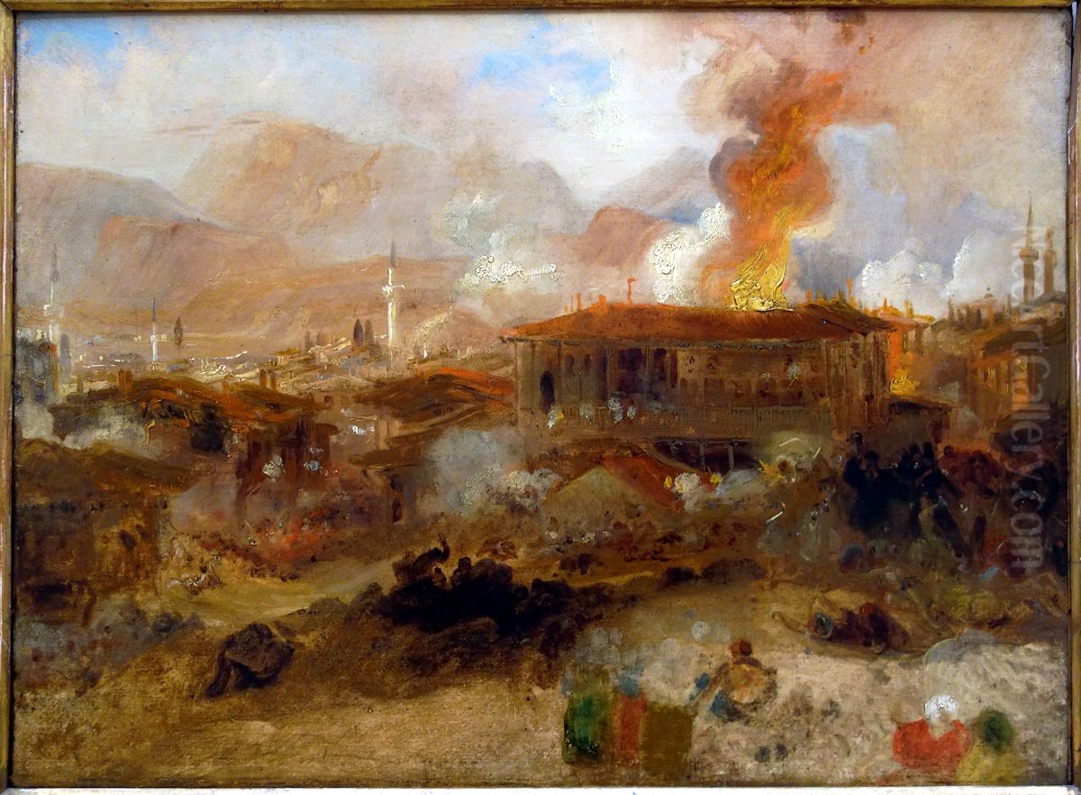 Incendie de Constantinople Oil Painting by J. M. W. Turner
