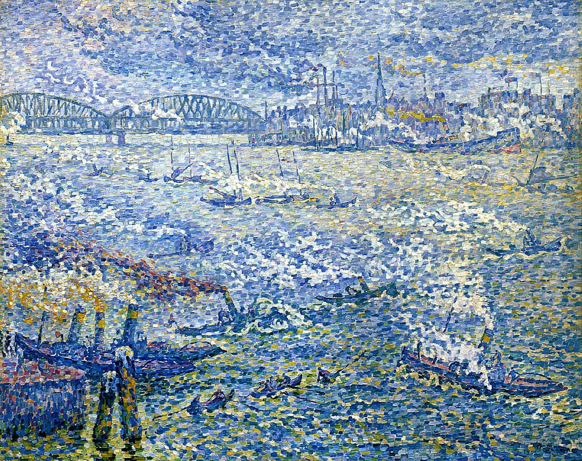 Rotterdam - The Steams Oil Painting by Paul Signac