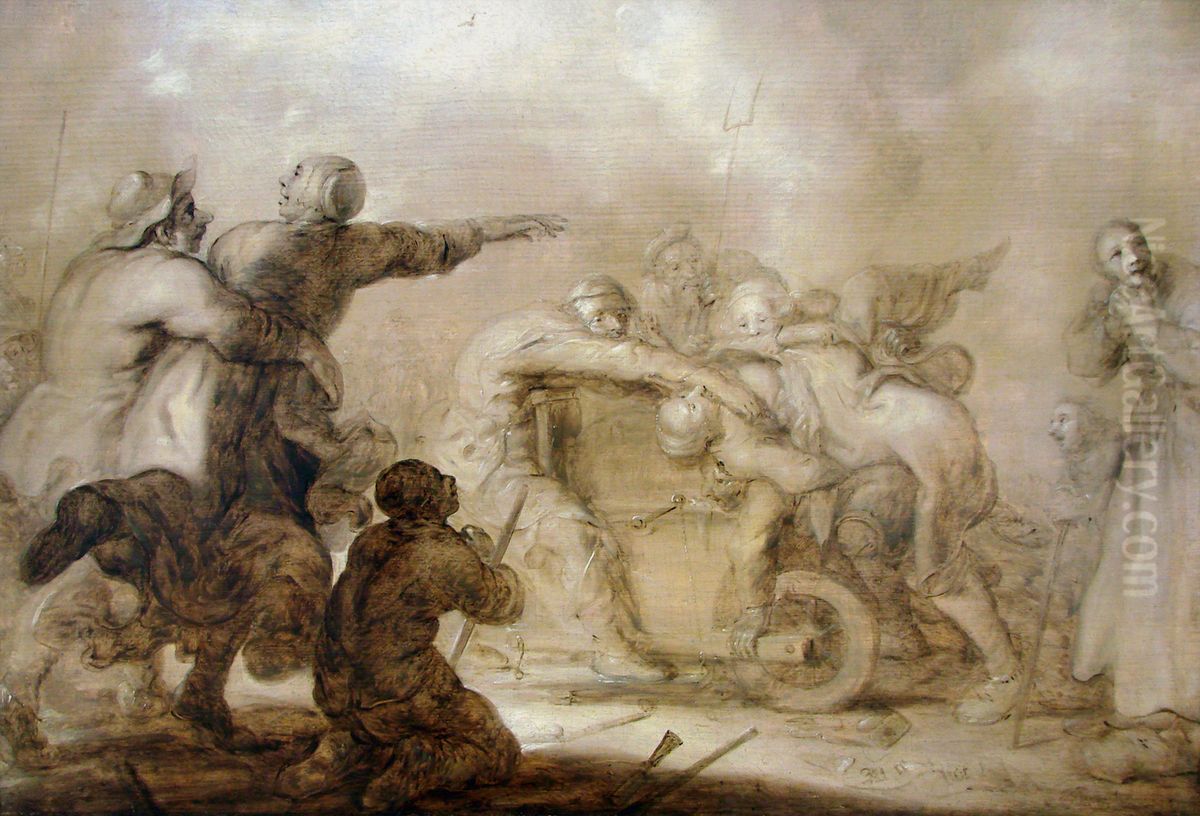 Al te bot! Oil Painting by Adriaen van de Venne