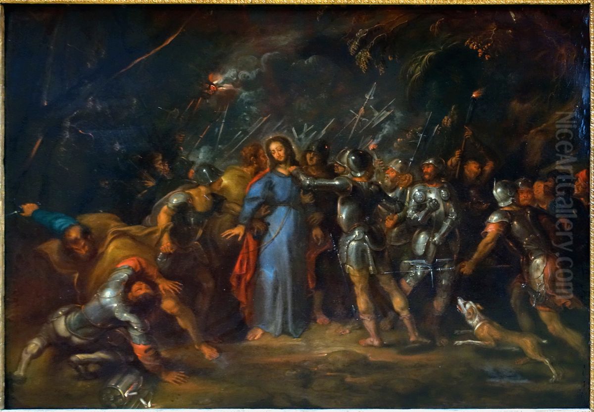 The arrest of Jesus in the Garden of Olives Oil Painting by Simon de Vos