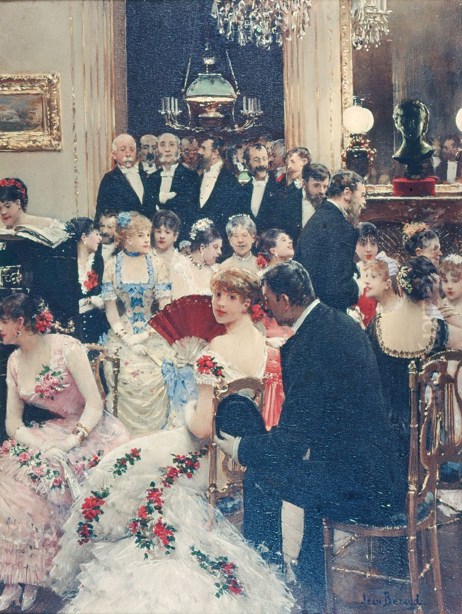 La soiree Oil Painting by Jean Beraud