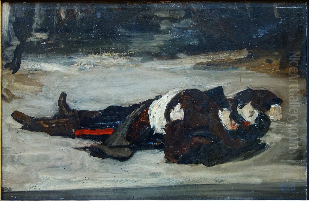 Henri Regnault mort sur le champ de bataille Oil Painting by Carolus-Duran
