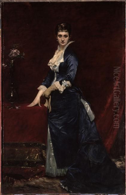 Portrait of Madame Georges Petit Oil Painting by Carolus-Duran