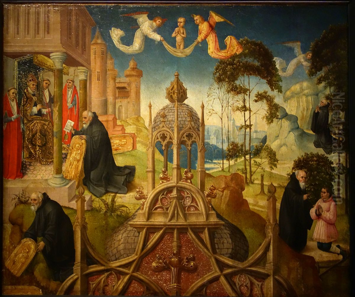 Scenes de la legende de saint Gilles Oil Painting by Early Netherlandish painting